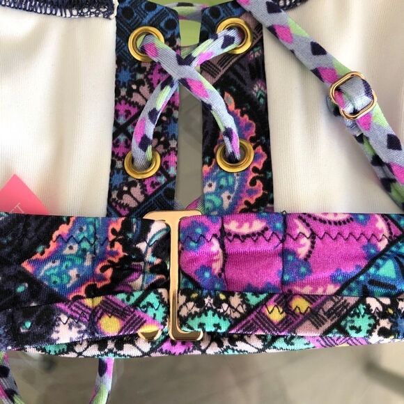 (3/$15) *nwot* victoria’s secret + lace up bikini top - Picture 6 of 7